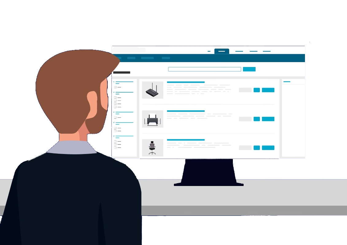 An image of a person working with an AI assistant for strategic decision-making in procurement. The person and the AI assistant analyze data and graphs to gain valuable insights. 